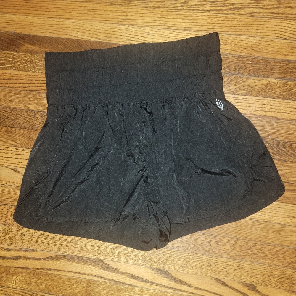 Free People FP Movement High Waisted The Way Home Nylon Short in Black Sz M